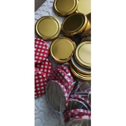 Stiklinis indas 350 ml su metaliniu dangteliu, skersmuo 82 mm