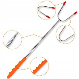 Ištraukiama kepsninė 115 cm, teleskopinės šakutės kepimui ant ugnies