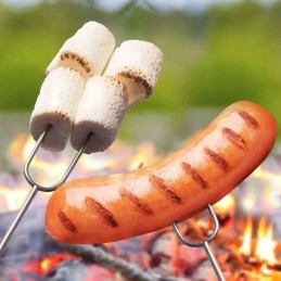 Ištraukiama kepsninė 115 cm, teleskopinės šakutės kepimui ant ugnies