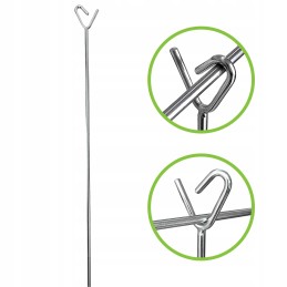 Pw-63 atramos 63cm židinio šakėms, nerūdijančio plieno atrama su kabliu