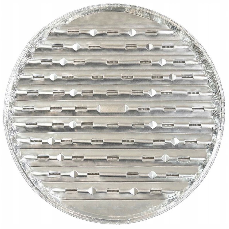 Aliuminio grilio padėklai, apvalūs, 34 cm, 3 vnt