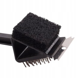 Grandiklio šepetys su grandikliu grilio grotelėms valyti, valiklis 3 viename