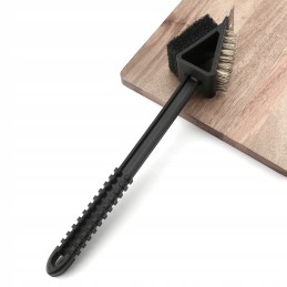 Grandiklio šepetys su grandikliu grilio grotelėms valyti, valiklis 3 viename