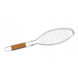 Žuvies grotelės iš nerūdijančio plieno ir medžio 57x13cm