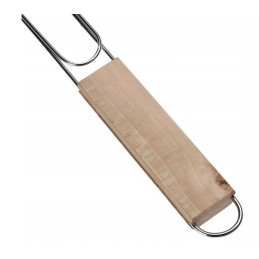 Žuvies grotelės iš nerūdijančio plieno ir medžio 57x13cm