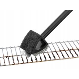 Grill meister grilio valymo šepečio viela + grandiklis + kempinė 37,5 cm