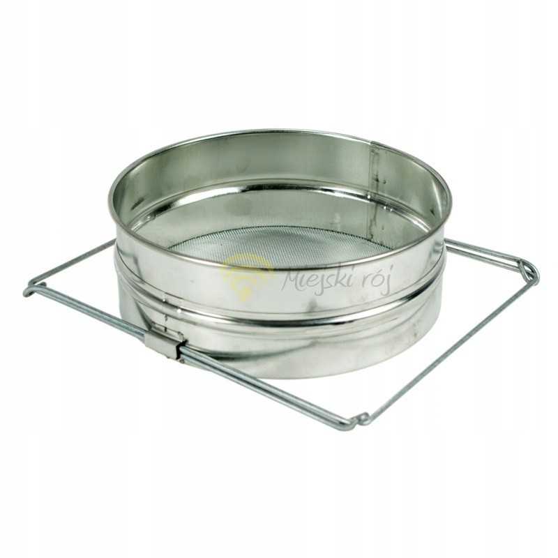 Vienas plokščias metalinis medaus sietelis, ø 20,5 cm