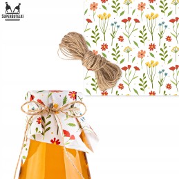 Kamšteliai stiklainiams, gėlių motyvas, 50 vnt