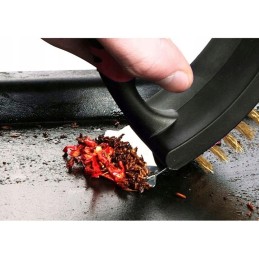 Patogus „trys viename“ vielinis grilio valymo šepetys, skirtas grilio meistrui