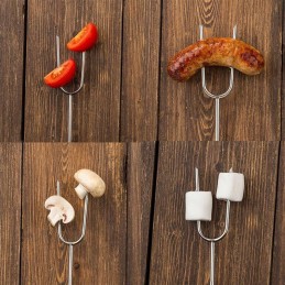 Teleskopinė laužo lazda, šakutė ir grilio šakutė