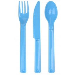 Plastikinių stalo įrankių rinkinys iš 12 dalių pikniko griliui