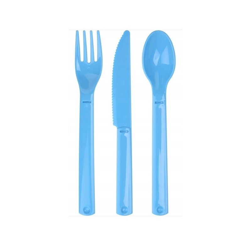 Plastikinių stalo įrankių rinkinys iš 12 dalių pikniko griliui