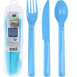 Plastikinių stalo įrankių rinkinys iš 12 dalių pikniko griliui