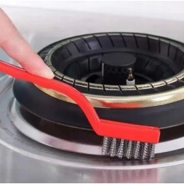 Virtuvės vielinių grotelių šepetys, mini vielinių šepečių rinkinys x3