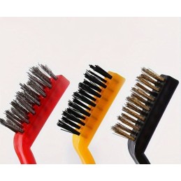 Virtuvės vielinių grotelių šepetys, mini vielinių šepečių rinkinys x3