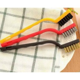 Virtuvės vielinių grotelių šepetys, mini vielinių šepečių rinkinys x3