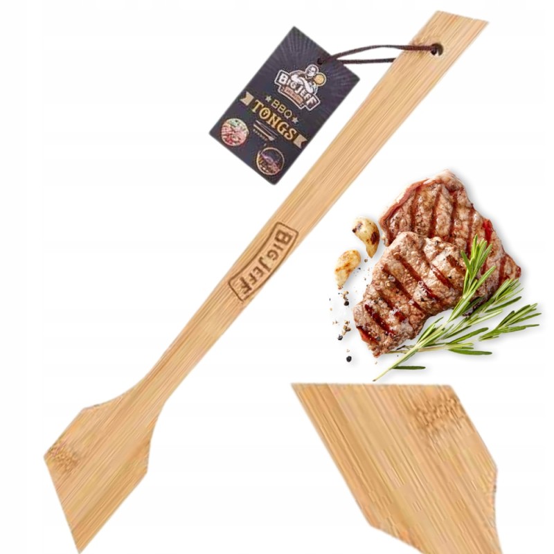 Bambukinės virtuvės žnyplės mėsai kepti ant grotelių Big Jeff 38,5 cm bbq