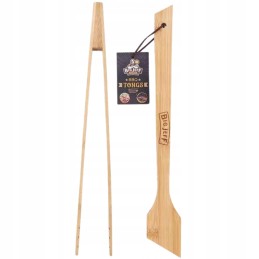 Bambukinės virtuvės žnyplės mėsai kepti ant grotelių Big Jeff 38,5 cm bbq