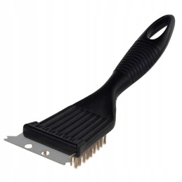 Patvarus vielos grandiklis ir grotelių valymo šepetys, juodas, 20 cm