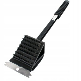 Trys viename grilio valymo šepetys ir grandiklis