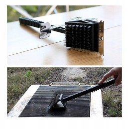 Trys viename grilio valymo šepetys ir grandiklis