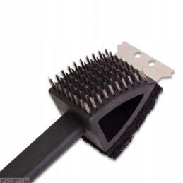 Vielinis šepetys + grandiklis grilio grotelėms! 3in1