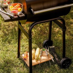 Vielinis grilio šepetys su grotelių grandikliu, 31 cm