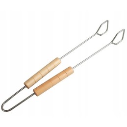 Grilio reikmenys, stalo įrankių rinkinys, plieniniai kepsninės indai, 3 vnt