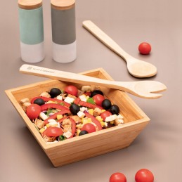 Ekologiški bambuko salotų stalo įrankiai