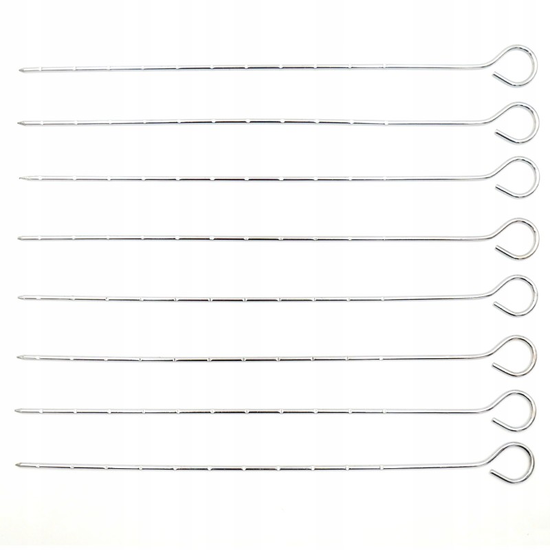Metaliniai grilio iešmeliai, iešmams - 27cm, 8 vnt