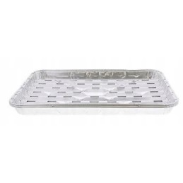 Grilio padėklas aliuminio stačiakampiai grilio padėklai 34 x 23 x 2,5 cm 3 vnt.