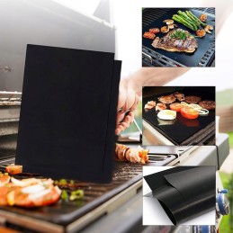 4x Teflon bbq kepimo kilimėlis, daugkartinio naudojimo grilio padėklas orkaitei