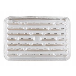 Grilio padėklas aliuminio stačiakampiai grilio padėklai 34 x 23 x 2,5 cm 3 vnt.