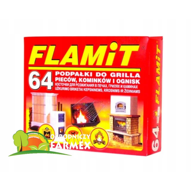 Židinio kūrenimas, grilio kūrenimas, baltas, flamit 64