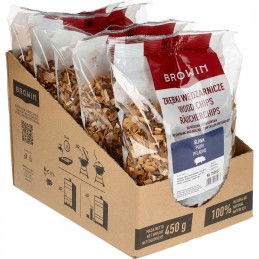 Slyvų medžio drožlės, skirtos rūkyti ir kepti ant grotelių, 450 g, 8 klasė