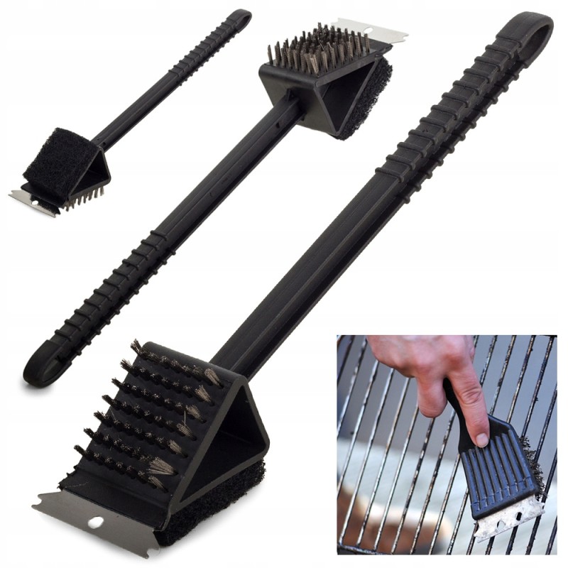 3in1 grilio valymo šepetys