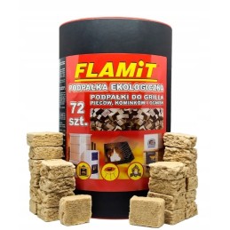 Flamit eco kindling kindling cube for fireplace grill 72 cubes