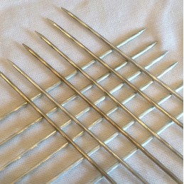 Grilio iešmeliai metaliniai pagaliukai mėsos iešmams 30 cm 10 vnt.