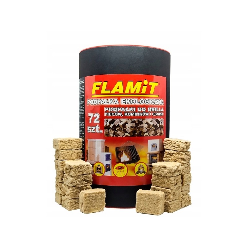 Flamit eco kindling kindling cube for fireplace grill 72 cubes