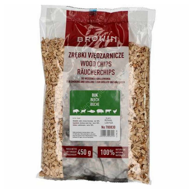 Medienos drožlės rūkymui ir kepimui, 100% bukas - 450g