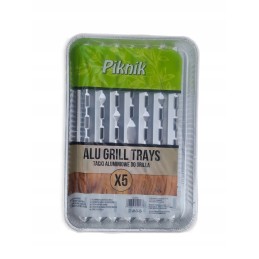 Vienkartiniai aliuminio grilio padėklai, 5 vnt!!!