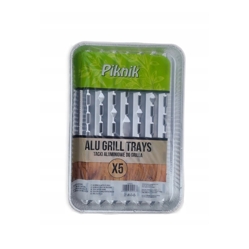 Vienkartiniai aliuminio grilio padėklai, 5 vnt!!!