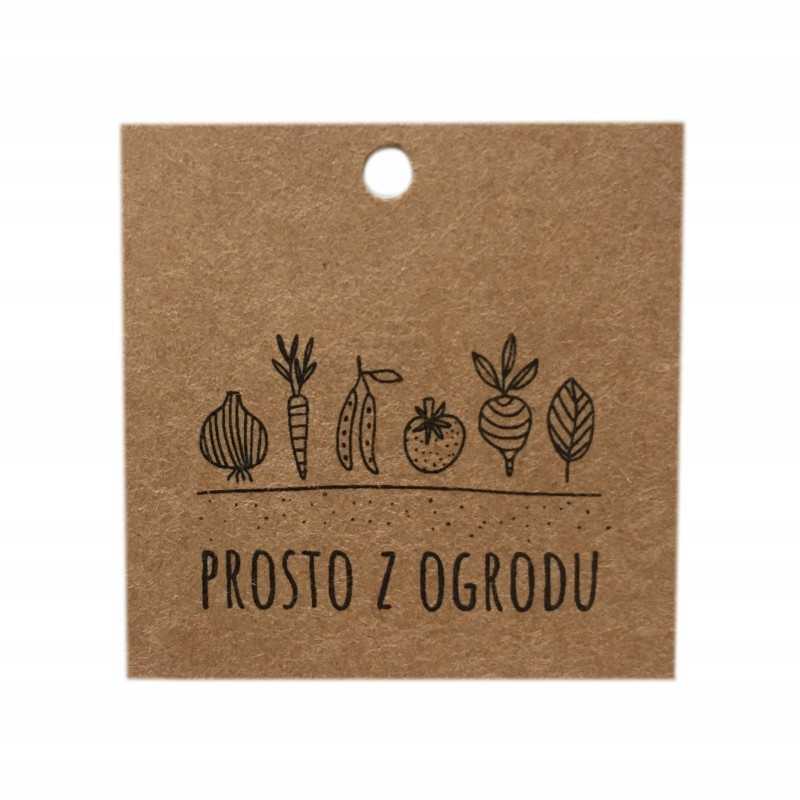 50 vienetų popierinių etikečių konservams, ekologiniai ženklai