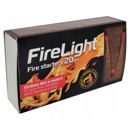 Uždegimo kubeliai su degtuku „du viename“ degtuko pavidalo kepsninės židiniui