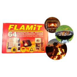 Židinio kūrenimas, grilio kūrenimas, baltas, flamit 64