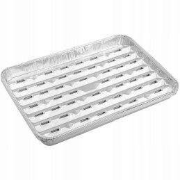 Grilio padėklas aliuminio stačiakampiai grilio padėklai 34 x 23 x 2,5 cm 3 vnt.