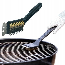 2in1 grilio grandiklio šepetys grotelėms valyti