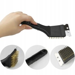 2in1 grilio grandiklio šepetys grotelėms valyti