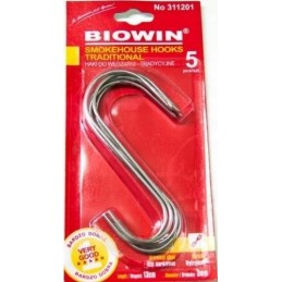 Rūkyklos kabliukai mėsai rūkyti, 5 vnt