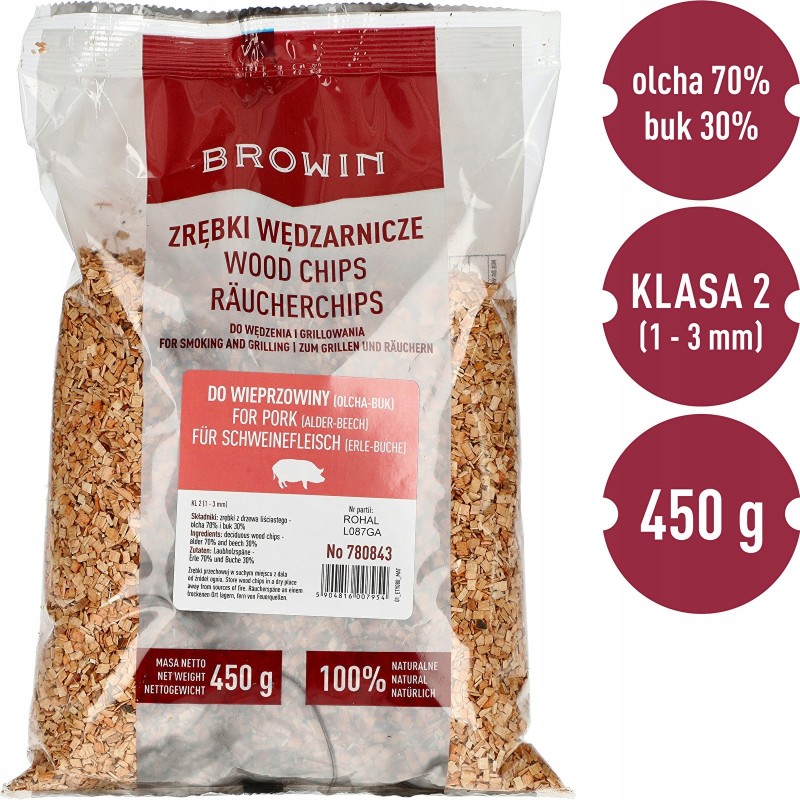 Medienos drožlės rūkymui ir griliui 70% alksnis 30% bukas